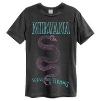 26 Nirvana Serve The Serpents Amplified T Shirt Size XL Unisex T-Shirt XL black