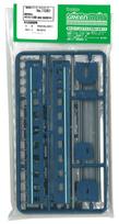 Greenmax N gauge 10 type passenger car body kit with blue and light green stripes 11051 model railway passenger car pre-painted Oro-ne sidabras