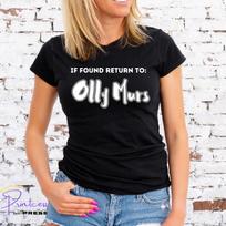 IF FOUND RETURN TO OLLY MURS T-Shirt, MARRY ME, TOUR, Unisex or Lady Fit XL