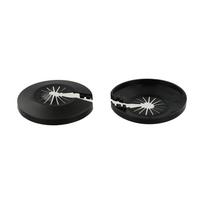 Stilingas flanšinis vamzdžių dangtelių rinkinys, 5 vnt., juodos spalvos, vientisas montavimas 140-168mm