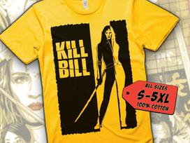 Kill Bill V21 T-Shirt Vintage YELLOW T-Shirt DTG Digital Print Sizes S M L XL 2XL 3XL 4XL 5XL 3XL