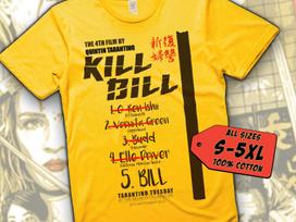Kill Bill V15 T-Shirt Vintage YELLOW T-Shirt DTG Digital Print Sizes S M L XL 2XL 3XL 4XL 5XL S