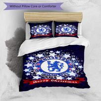 Chelsea Fc  Printed Pattern Duvet Cover Set – includes 1 duvet cover and 2 matching pillowcases Bedroom decor Christmas gifts 135cm*200cm