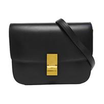 [Pre-Owned] Classic Box Polished Gold Buckle Leather Tofu Bag Shoulder Bag Crossbody Bag Medium - Very Good #1O9RY5E ONE SIZE
