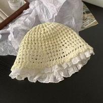 Drop Shipping YHY Lace-trimmed Hollow-out Sun-shading Fisherman's Polyester Bucket Hat Standard