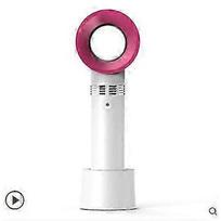 White Bladeless Handheld Fan, Mini Portable Fan, USB Desk Fan with Battery 26s