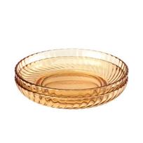 VISIONS Corning Amber Glass 8-inch Large Plate Set