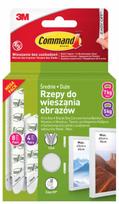 3M Command Rzepy Do Wieszania Obrazów Białe Zestaw 12 Par M+L Do 7 Kg