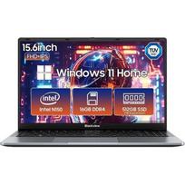 PC Portable Blackview Acebook 6 - 15.6  Intel Twin Lake N150,16 Go RAM 512 Go SSD,Windows 11 Home Ordinateur Portable - Gris