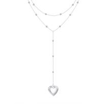 Women's Heart Locket Lariet Necklace, Adjustable Y-Shape Openable Pendant, Stainless Steel Gold Long Chain Fashion Jewelry