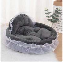 Creative Dog Kennel Pet Bowknot Lace Princess Lova Ovali Princess Kennel Pet Dog Dog pilka