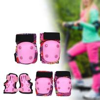 Kelių ir alkūnių apsaugų rinkinys berniukams, mergaitėms Praktiški riešų apsaugai Važiavimui Lauke S rožinė