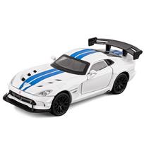 1/32 Dodge Viper ACR SRT lydinio sportinio automobilio modelis Metaliniai liejiniai Trasos lenktynių transporto priemonės Automobilio modelis Garsas Šviesa Simuliacija Vaikų dovanos balta