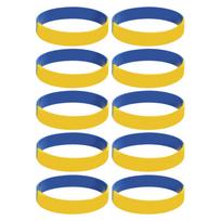 10 vnt. Ukrainietiški guminiai apyrankės Ukrainos apyrankė sporto gerbėjui, palaikytojui, vyrams, moterims