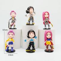 6pcs/set Kpop Demon Hunters Figure K Pop Demon Hunters Figures Huntrix Figures Toy Derpys Rumi Mira Zoey Sussy Figurine Ornament