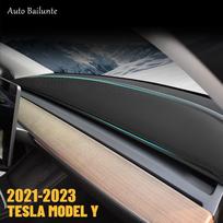 Skirta Tesla Model Y 2022 2023 Interjero Automobilio Aksesuarai Prietaisų Skydelio Kilimėlis Prietaisų Skydelio Dekoratyvinė Pagalvėlė Šviesai Atsparus Kilimėlis Neslystantis model y gray