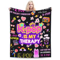K-Drama K Pop Korean Blanket  Super Warm Street Trend Plush Throw Blanket For Students Couch Chair Flannel Bedspread Bed Cover 30x40in