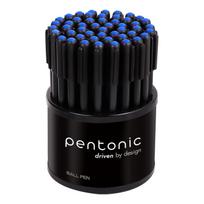 Pentonic 0.7mm rutalinis rašiklis, dėžutė 1 X 50 vnt. | Mėlynas rašalas, juodas korpusas | Sklandus rašymas biurui, mokyklai ir namams black