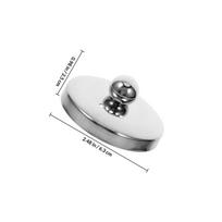 Teapot Lid Replacement 6.3 Cm Stainless Steel Tea Strainer Cover for Kung Fu Tea Brewing Teacups Mugs Stove Top Kettles Cookware
