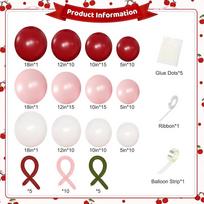 Pink and red balloon sets, baby shower-themed birthday, wedding, romantic Valentine's Day party decorations Other