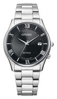 Citizen Collection paprastai reguliuojamas plonas laikrodis [Citizen] Eco-Drive radijo bangomis valdomas laikrodis, dizainas, AS1060-54E, vyriškas black