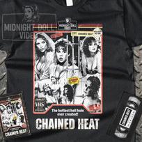 Chained Heat 1983 VHS Tribute Shirt – Linda Blair 80s Cult Action Apparel S
