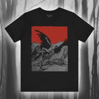 Fallen Angel, Karl Alexander Wilke T-Shirt, Creepy Art, Vintage Art T-Shirt, Mythology Shirt, Icarus, Graphic Unisex Jersey Short Sleeve Tee M