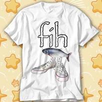 Fih Fish Stupid Meme Brain Rot Inappropriate Funny Gag Gift Gen Z Dumbest T-Shirt 412 XL
