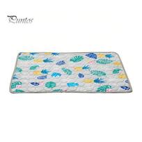 Cooling Pad for Dogs And Cats Dog Mat, Washable Summer Pet Portable Multi-functional Mat Bed, Indoor Outdoor Use XS pilka