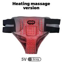 Red Light Hip Care Underwear with 2 Extender Straps 162pcs 660nm LED Beads 4-Motor Massage 3 Heat Levels Portable pilka spalva