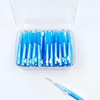 60 Pcs Push-pull Interdental Brushes I-shape Oral Cleaning Tools  Interdental Cleaning 0.7MM