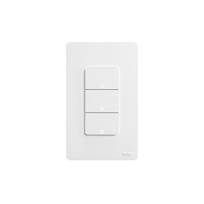 MOES for Tuya Wifi Smart Light Switch US Push Button Wall Switch Compatible Alexa Google Home Neutral Wire Not Required Max. 10A (White,1 gang&US Standard) balta