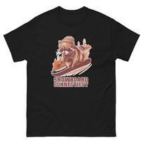 Snowboard Connecticut Raccoon USA Snowboarding Animal T-Shirt L