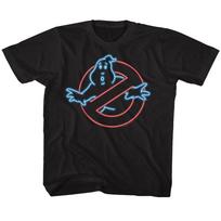 The Real Ghost Busters Logo In Neon Lights Youth T Shirt 2T-YXL S