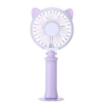 1 pc Portable Handheld Fans Mini Electric Desk Fan USB Rechargeable with LED