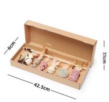 Hot-selling 7-Piece Sisal Cat Toy Set Fashion Cartoon Pattern Self-Entertainment HDD Model Valentine's Day Spring Festival (as the picture,Box packaging)