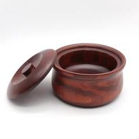 BAMBUS New Customize Logo Wenge Wooden Bowls Large Ramen Bowl With Lid Acacia Round Wood Salad Bowl for Set 6.5 inch šokoladas