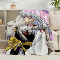 1PC Anime Sessho-maru  Flannel Blanket Gift, Suitable for Both Men And Women, Soft Ideal for Beds And Sofa, Birthday Or Christmas Gift 75x90cm