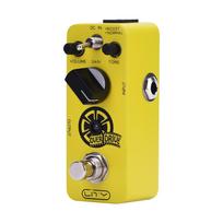 Lity Overdrive gitaros pedalas Overdrive mini pedalas su 2 NORMAL/BOOST režimais vamzdžio vožtuvo garsu geltona