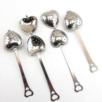 10 Pcs Perforated Tea Infuser Heart Shaped Strainer Decorate Spoon Design Filter 14.50X4.00X1.00CM
