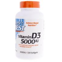 Doctor's Best vitaminas D3 5000 TV - 720 minkštųjų gelių