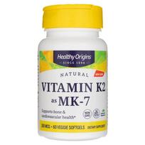 Sveikos kilmės vitaminas K2 kaip MK-7 100 mcg - 60 minkštųjų gelių