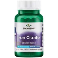 Swanson geležies citratas 25 mg 60 kapsulių