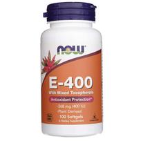 Now Foods vitaminas E-400 su sumaišytais tokoferoliais - 100 minkštųjų gelių