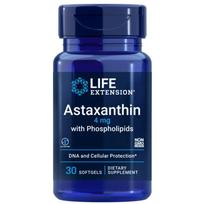 Life Extension 4 mg astaksantinas su fosfolipidais - 30 minkštųjų gelių
