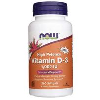 Now Foods vitaminas D3 1000 TV - 360 minkštųjų gelių