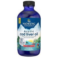 Nordic Naturals Arctic menkių kepenų aliejus braškių - 237 ml