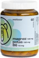 Wellbear Magnis 100 mg + Kalis 150 mg + B6 10 mg - 60 kapsulių