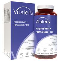 Vitaler magnis 100 mg + kalis 150 mg + B6 6 mg - 120 kapsulių