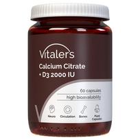 Vitaler's Kalcio citratas 1200 mg + Vitaminas D3 2000 TV - 60 kapsulių